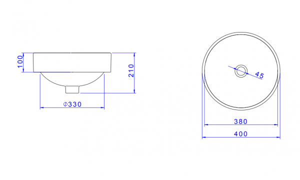 L.1050.17 BACHA DECA CLAS. SOBREMESA BLANCO SIN AGUJEROS AQUALAF