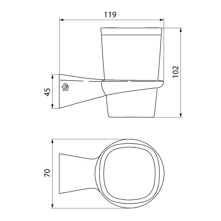 0169/L2-NG PORTA CEPILLO NEGRO EPUYEN FV