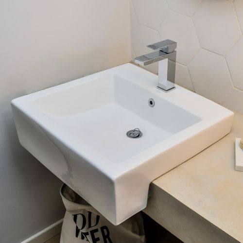 LKS18-B BACHA SEMIENCASTRE DONGIO CUADRADA BLANCO FERRUM