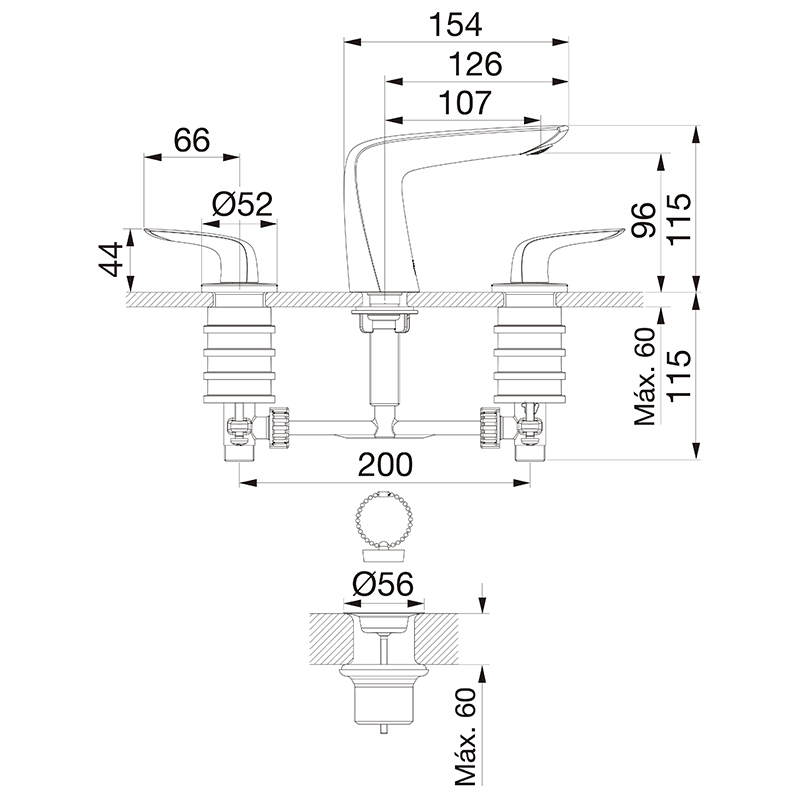 0207/L2-CR LAVATORIO EPUYEN CROMO FV