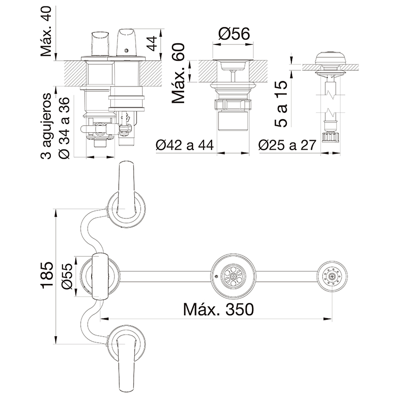 0295/L2-CR BIDET EPUYEN CON DESAGUE CROMO FV