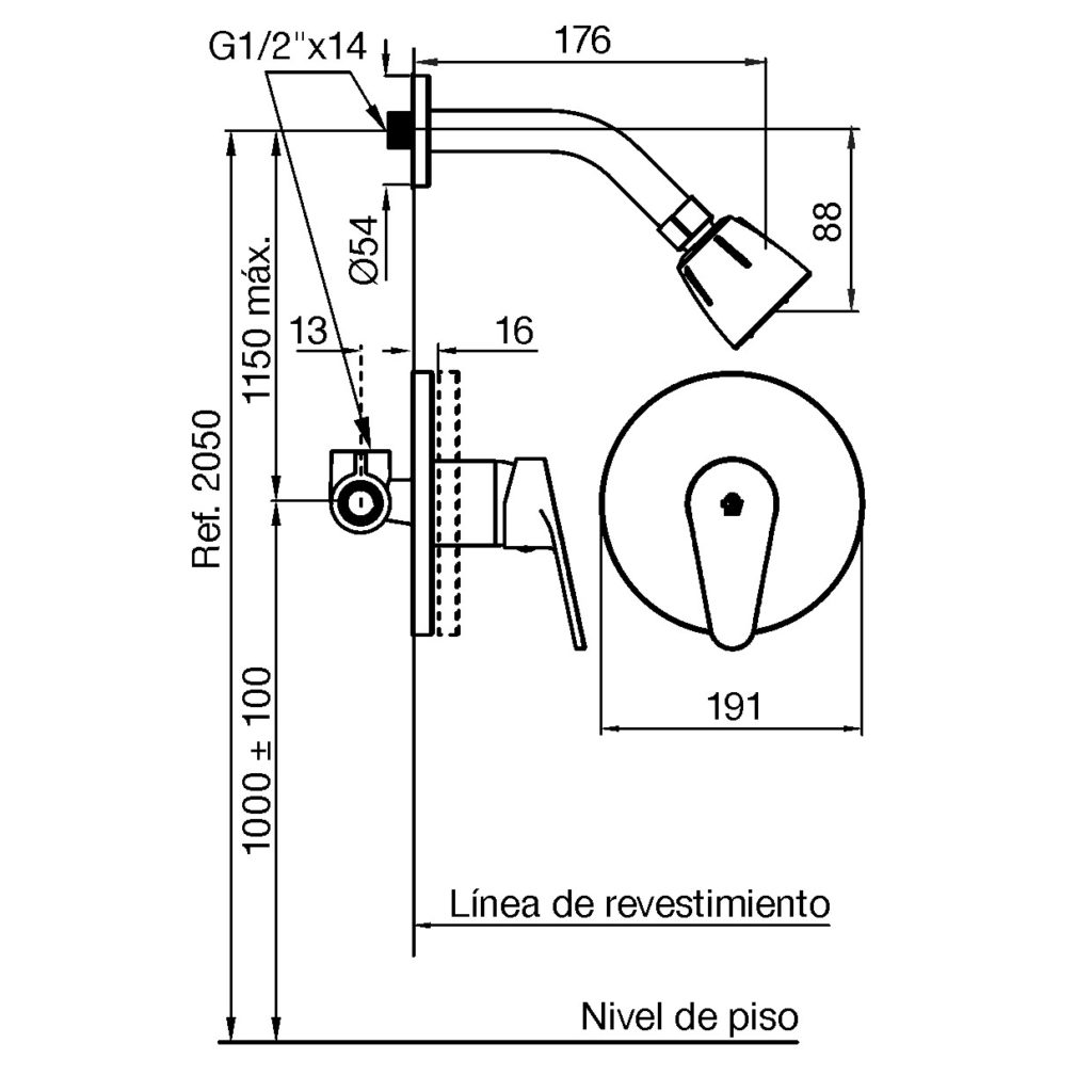 0108/M4-CR MONOCOMANDO SIN TRANSFERENCIA COMPACTA CROMO FV