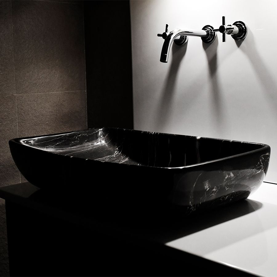 LK149-MN BACHA APOYAR PETRA MARMOLADA NEGRA GRANDE FERRUM