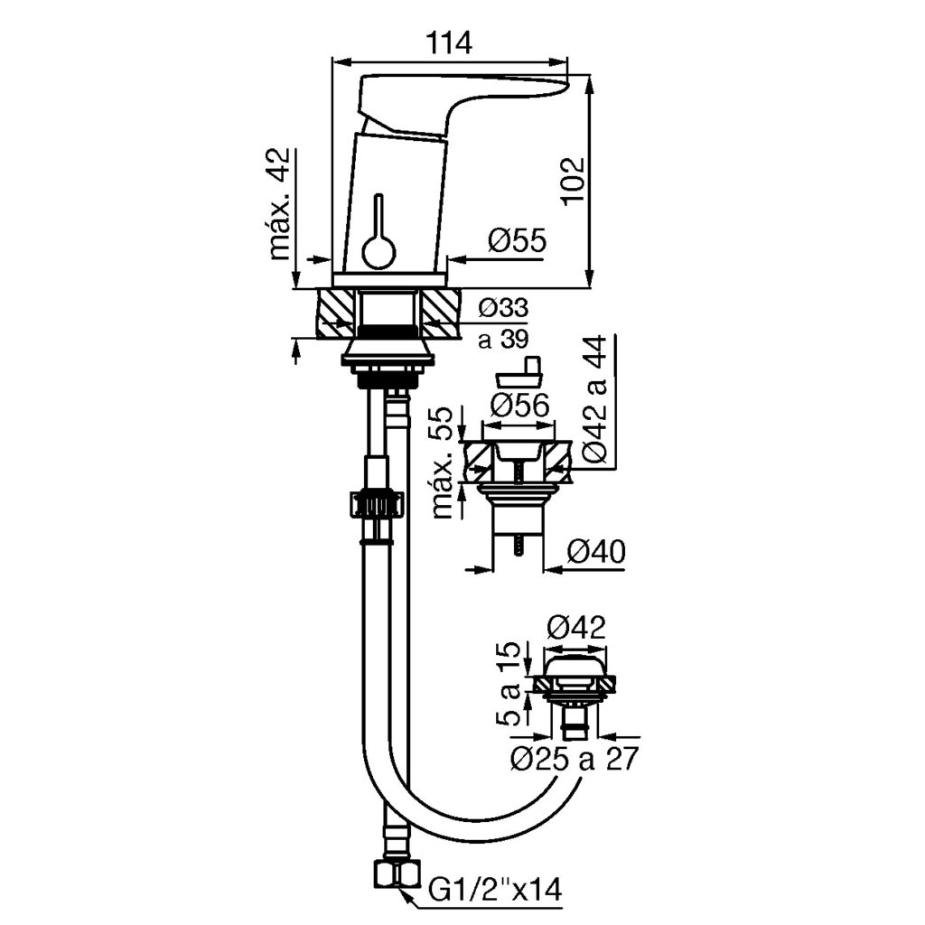 0189/M1-CR BIDET MONOCOMANDO JANA CROMO FV