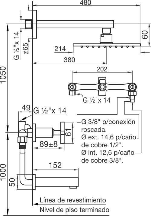 0103R/85-CR DUCHA CON TRANSFERENCIA DOMINIC CROMO FV