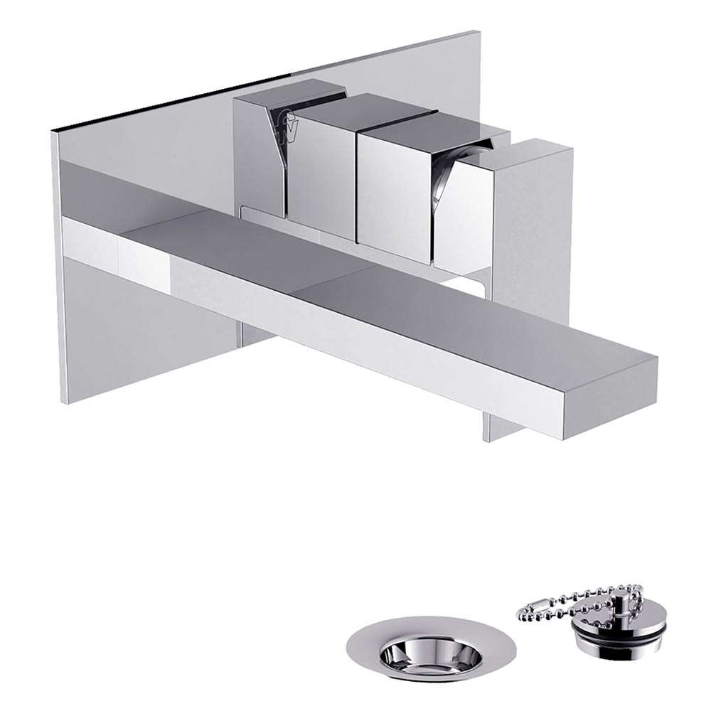 0206/85N-CR LAVATORIO MONOCOMANDO PARED DOMINIC NEW CROMO FV