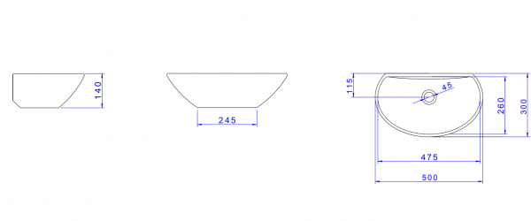 L.69 BACHA DECA OVAL BLANCO AQUALAF