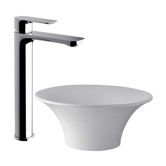 0181.02/D9-CR LAVATORIO MONOCOMANDO ALTO COTY CROMO FV