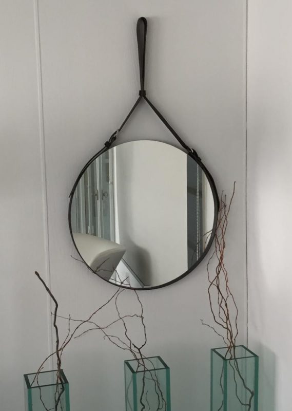 ESP03.11 ESPEJO MINIMALISTA BELT CHOCOLATE 47 REFLEJAR