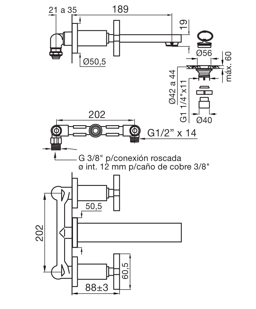 0203R/85-CR LAVATORIO PARA EMUTIR DOMINIC CROMO FV