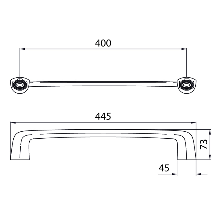 0164/L2-CR TOALLERO BARRAL 400MM EPUYEN CROMO FV