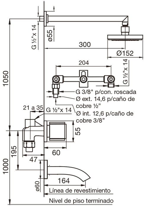0103/17-CR DUCHA CON TRANSFERENCIA CALIFORNIA CROMO FV