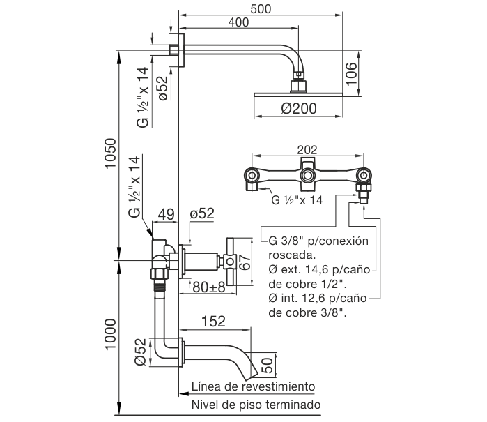 0103/87-CR DUCHA CON TRANSFERENCIA TEMPLE CROMO FV