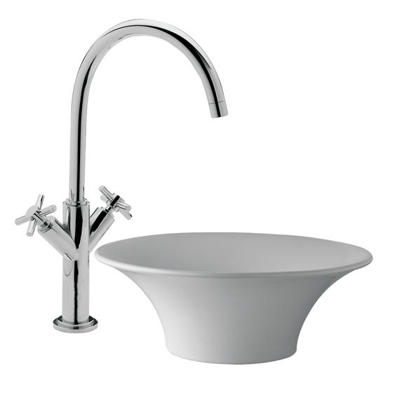 446.02/87 LAVATORIO COMPACTO ALTO TEMPLE CROMO FV