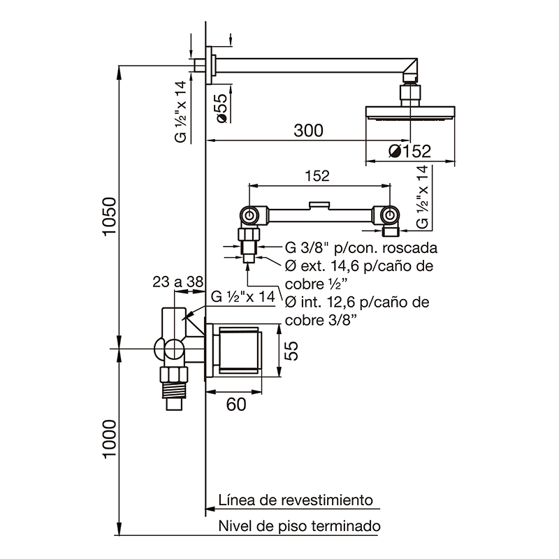 0109/17-CR DUCHA SIN TRANSFERENCIA CALIFORNIA CROMO FV