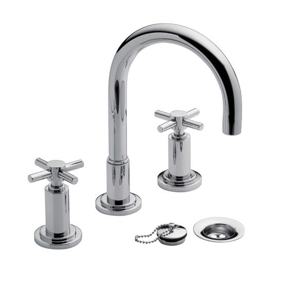 0207/87-CR LAVATORIO TEMPLE DESAGUE CON TAPON CROMO FV