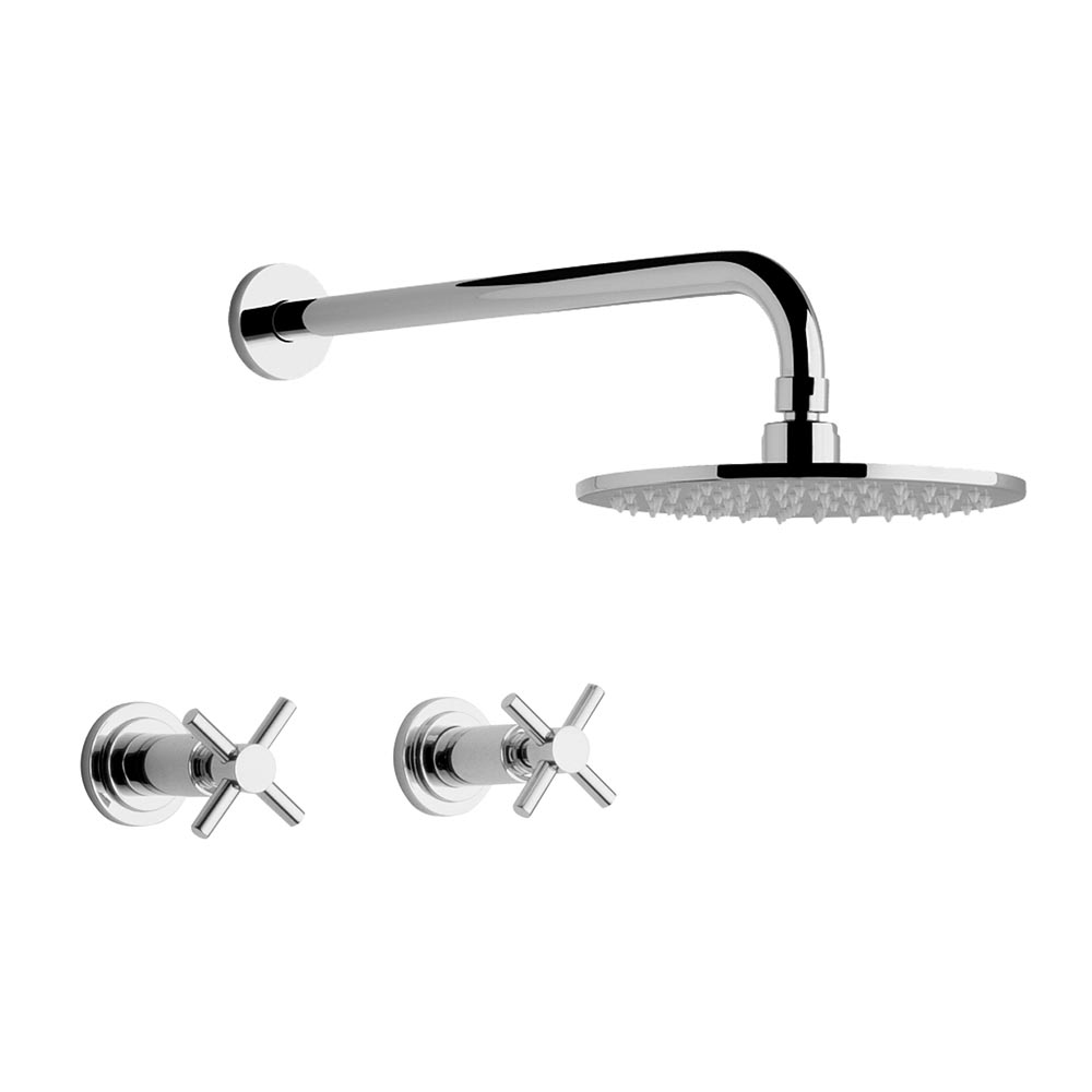 0109/87-CR DUCHA SIN TRANSFERENCIA 2 LLAVE TEMPLE CROMO FV