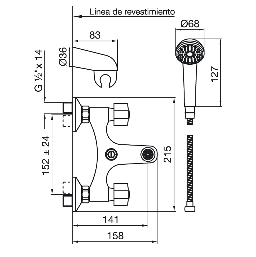 0112/B1P-CR BAÑERA EXTERIOR ARIZONA PLUS PLUS CON TRASNFERENCIA CROMO FV