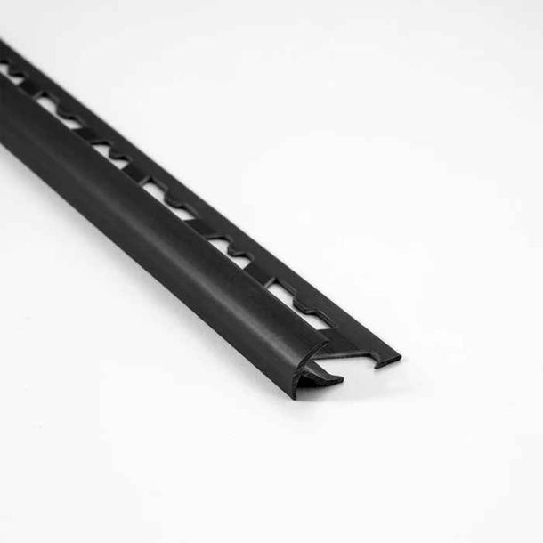 E006 GUARDACANTO PVC  NEGRO 9X2500MM MOLDUMET