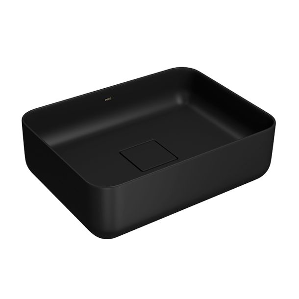 L.13040.94 BACHA DECA SLIM SIN AGUJEROS NEGRO MATE AQUALAF