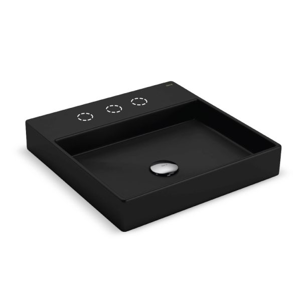 L129.94 BACHA DECA 3 AGUJEROS NEGRO MATE AQUALAF