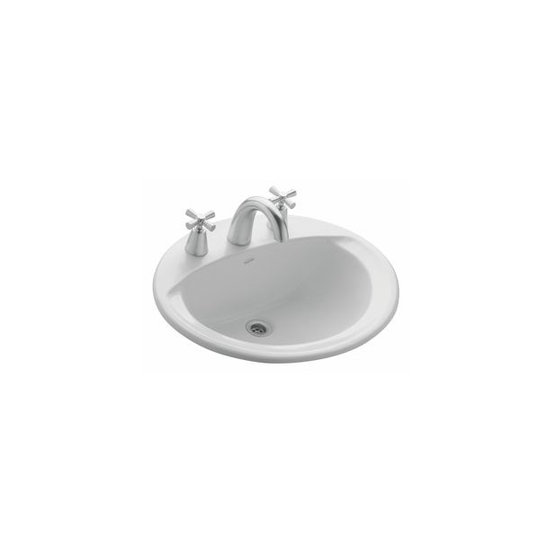 LO8F-B BACHA SOBREMESADA ELEA OVAL 3 AGUJEROS BLANCO FERRUM
