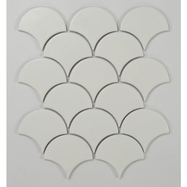 29.5X33.5 S8519 MALLA ABANICO BLANCO MATE GAUDI