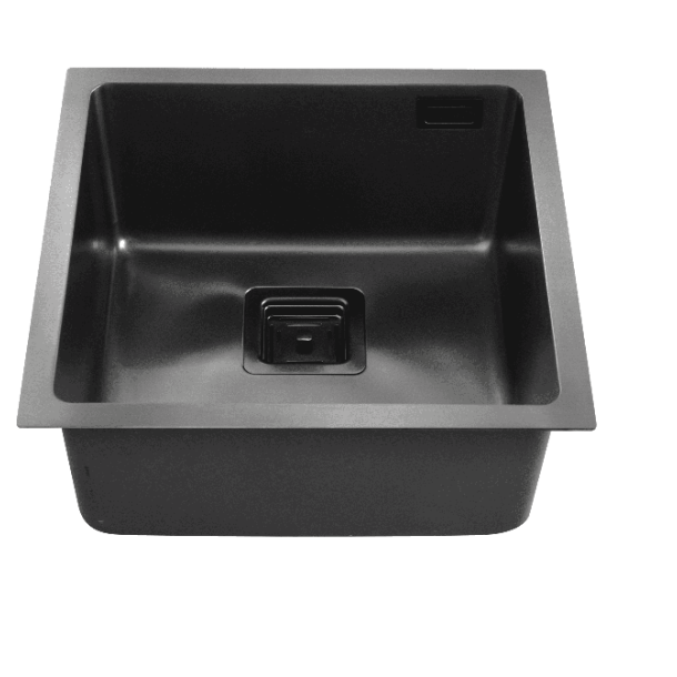 640BLACK PILETA 40X40X20 ESSENTIA BLACK AC. 304 - MI PILETA