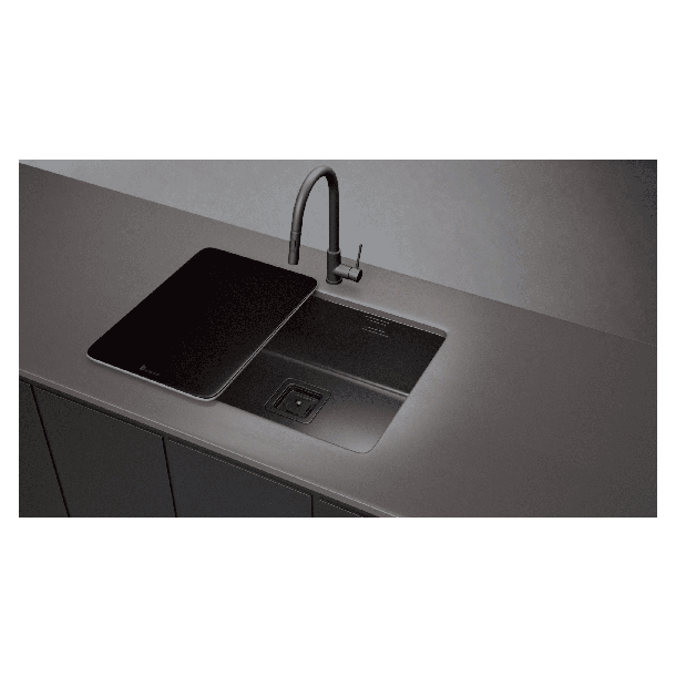 660BLACK PILETA 60X40X20 ESSENTIA BLACK AC. 304 - MI PILETA