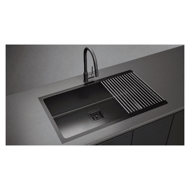 670BLACK PILETA 70X40X20 ESSENTIA BLACK AC. 307 - MI PILETA