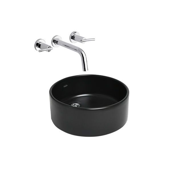 L244N-NS BACHA APOYAR TORI REDONDA 36CM NEGRO SATINADO FERRUM