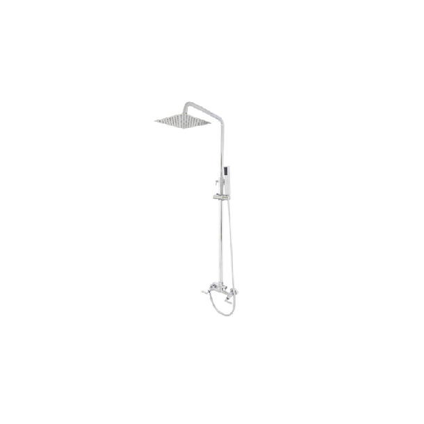 68050 DUCHA CON BARRAL EXTERIOR Y TRANSFERENCIA LAMY CROMO AQUALAF