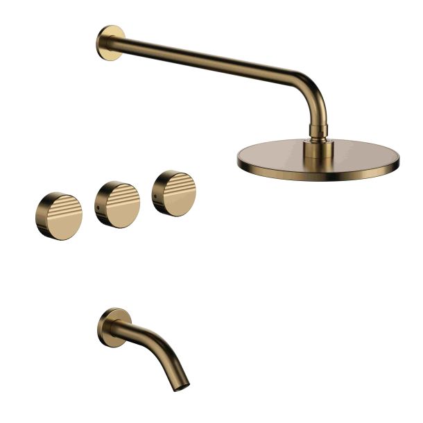 0103/L8-BB DUCHA CON TRANSFERENCIA GRIP BRUSHED BRASS FV