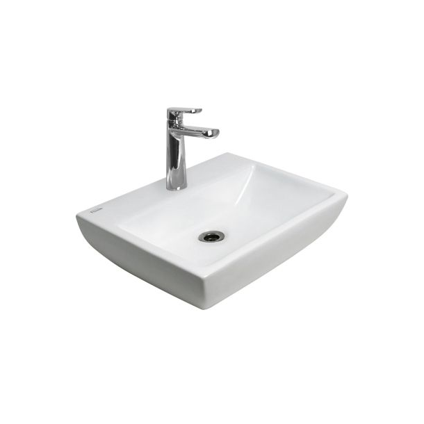 LK276-B BACHA APOYAR TORI RECTANGULAR 1 AGUJERO BLANCO FERRUM