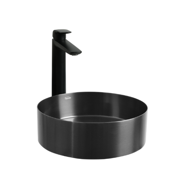 LD400-NM BACHA MOLA REDONDA NEGRO METALIZADO FERRUM