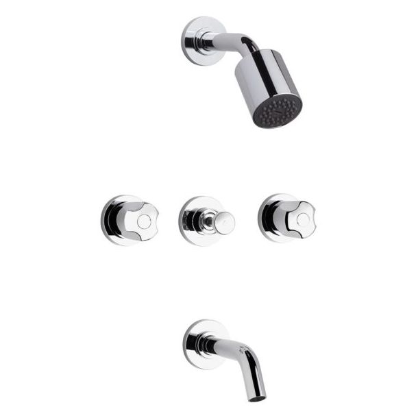 0103/B6-CR DUCHA CON TRANSFERENCIA PAMPA CROMO FV