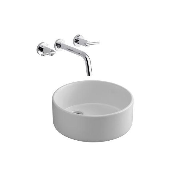 L244N-B (L244K-B) BACHA APOYAR TORI REDONDA BLANCO 36 CM FERRUM