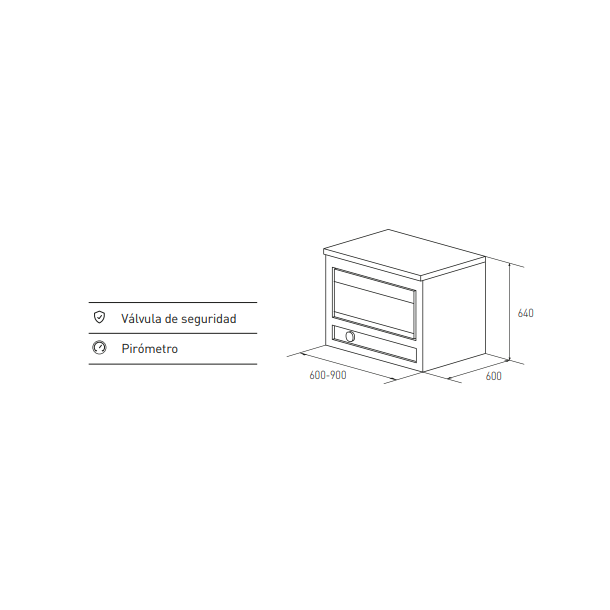 480-60 HORNO A GAS SEMI INDUSTRIAL CFH INOXIDABLES