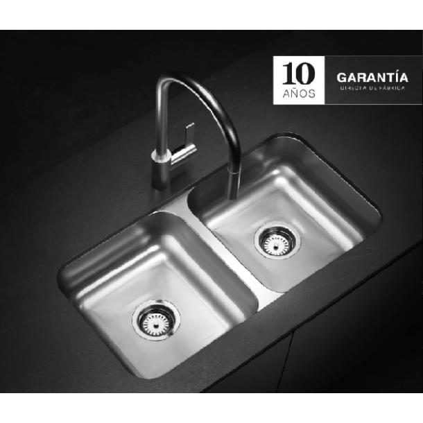C37/18-CR PILETA DOBLE 70X37X18 C/ANTIRREBALSE - JOHNSON