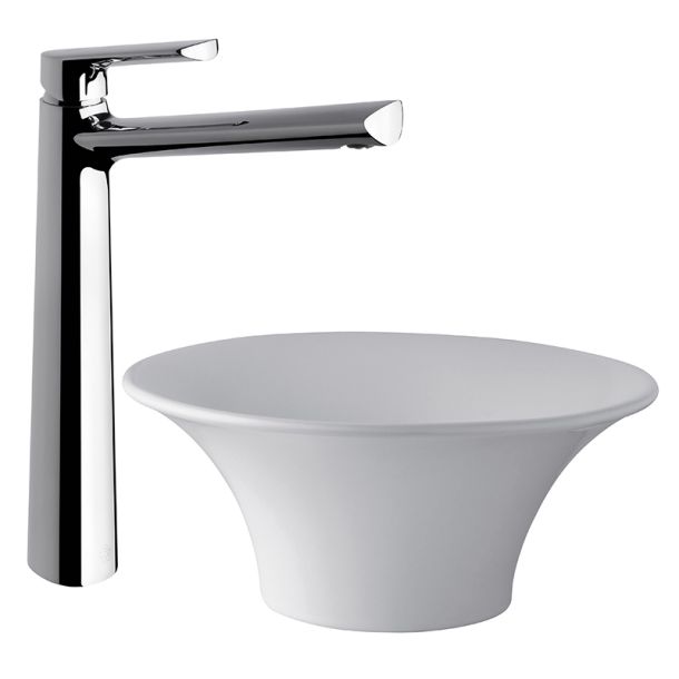 0181.02/D8-CR LAVATORIO MONOCOMANDO ALTO AROMO CROMO FV