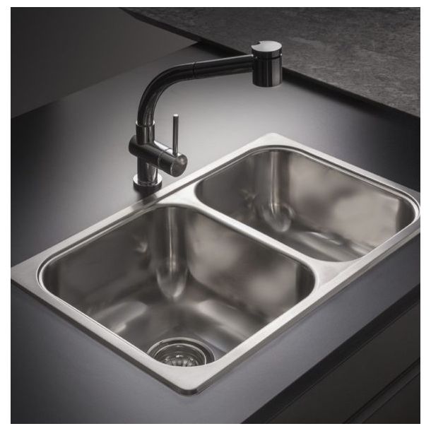 R63/18F-CR  PILETA DOBLE CON ANTIRREBALSE - JOHNSON