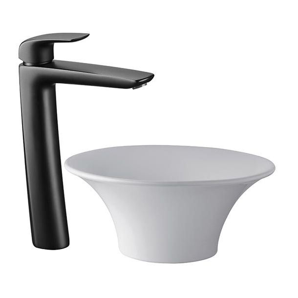 0181.02/L2-NG LAVATORIO MONOCOMANDO ALTO EPUYEN NEGRO FV