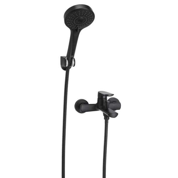 0310/D8-NG BAÑERA EXTERIOR MONOCOMANDO AROMO NEGRO FV