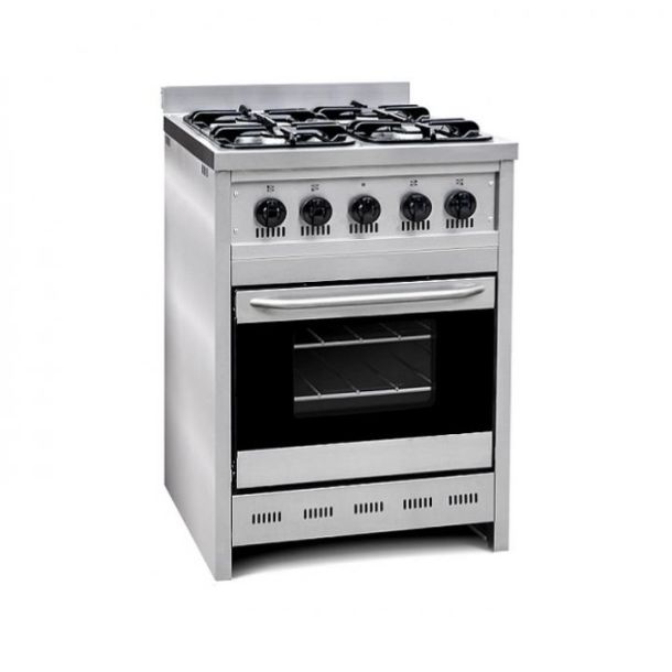 451-55 COCINA SEMI INDUSTRIAL CF CON VIDRIO 55CM INOXIDABLES