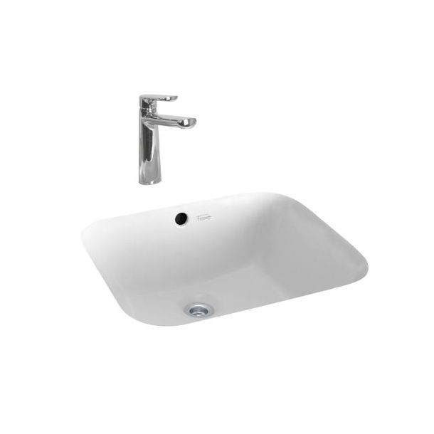 LB818-B BACHA BAJO MESADA ESQUEL CUADRA BLANCO FERRUM