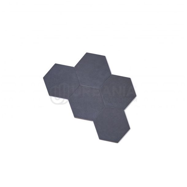 17X19.5 PORCELLANATO HEXAGONO CEMENT NEGRO 1RA RECT. GABRIELLA