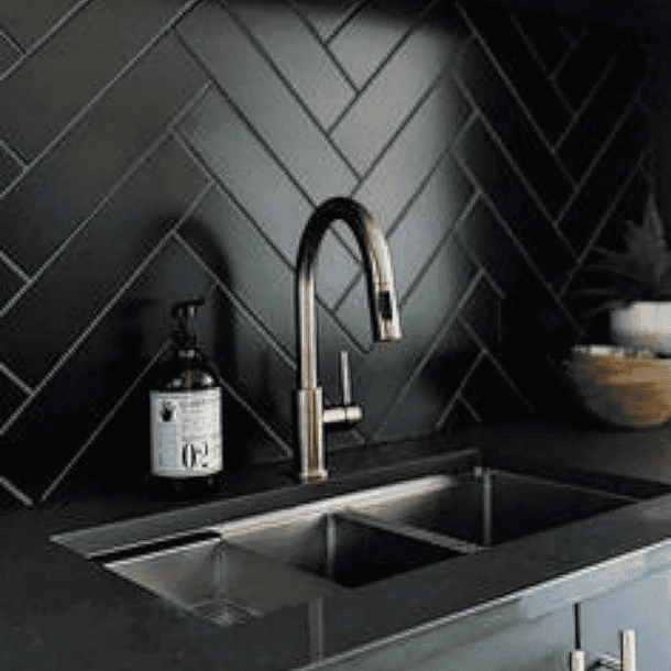 7X25 REVESTIMIENTO COLOR MIND BLACK BR 1RA DECORTILES