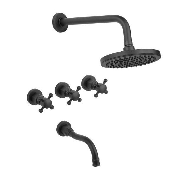 351/030-10 DUCHA CON TRANSFERENCIA VINTAGE BLACK ESTALGRIF