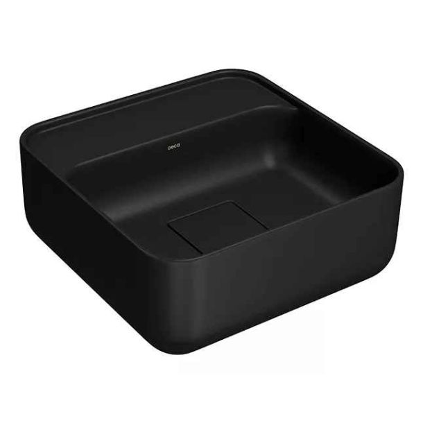 L.11030.M.94 BACHA DECA SLIM SIN AGUJEROS NEGRO MATE AQUALAF