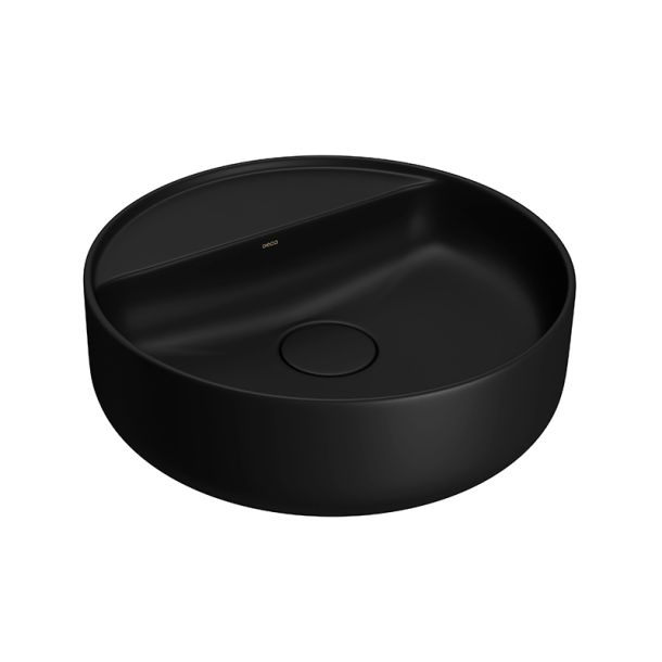 L.12040.M.94 BACHA DECA SLIM SIN AGUJEROS NEGRO MATE AQUALAF